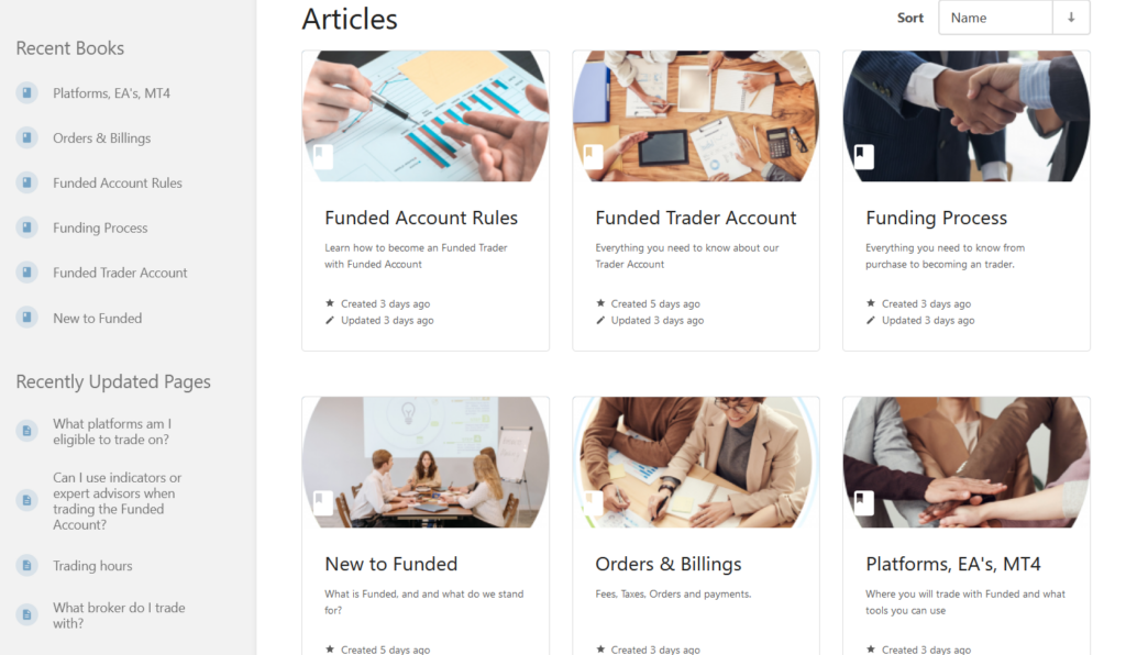 Help Center for Funded Prop Trading Dashboard
